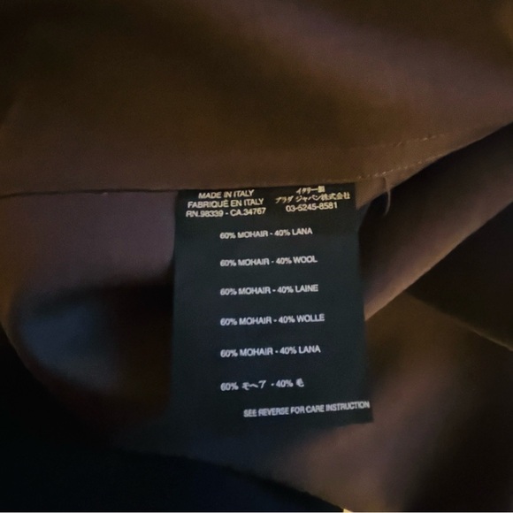 Prada brown mohair wool blend button up shirt 44 - Picture 7 of 8